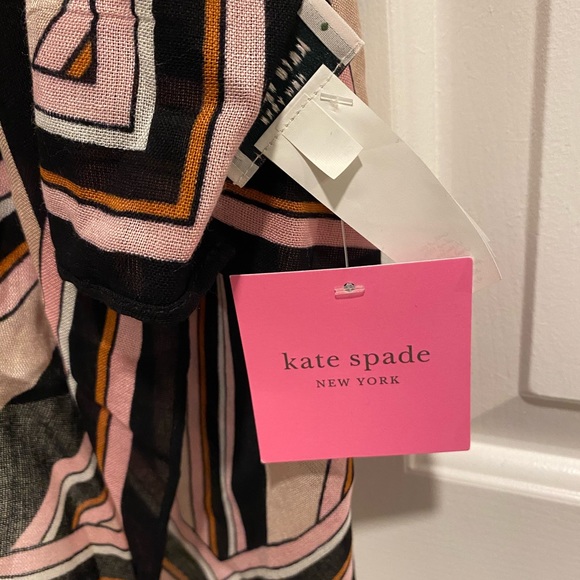 Kate Spade Aquatic Stripe Oblong Multicolor O/S Scarf NWT - Picture 6 of 7